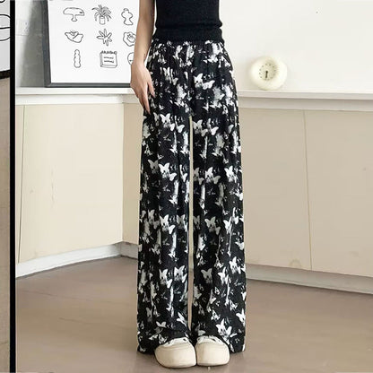 Damen Sommerhose Schmetterlingsmuster Bequem Eveloria