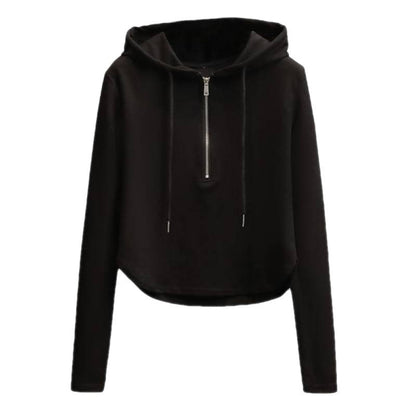 Damen Crop-Hoodie mit Reißverschluss Eveloria