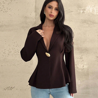 Damen Blazer Tailliert Elegant Eveloria