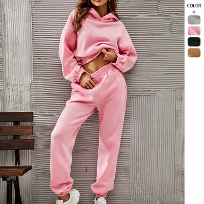 Damen Freizeitanzug mit Hoodie und elastischen Jogginghosen - Eveloria