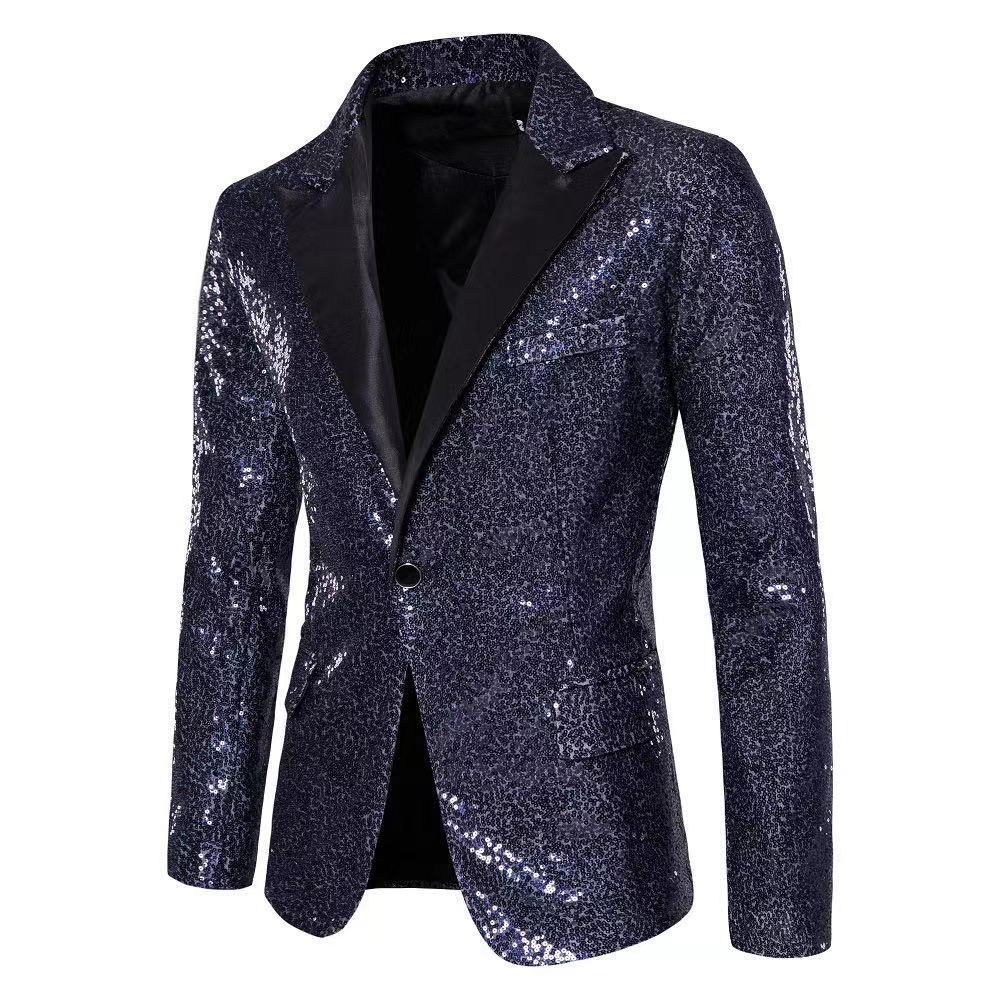 Herren Blazer Pailletten Elegant Edel Dekor Eveloria