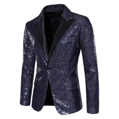 Herren Blazer Pailletten Elegant Edel Dekor Eveloria