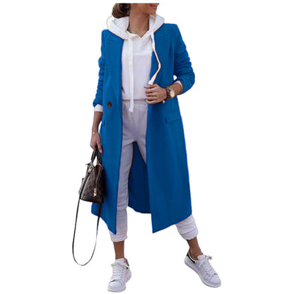 Damen Übergangsjacke Elegant Revers Taschen Eveloria