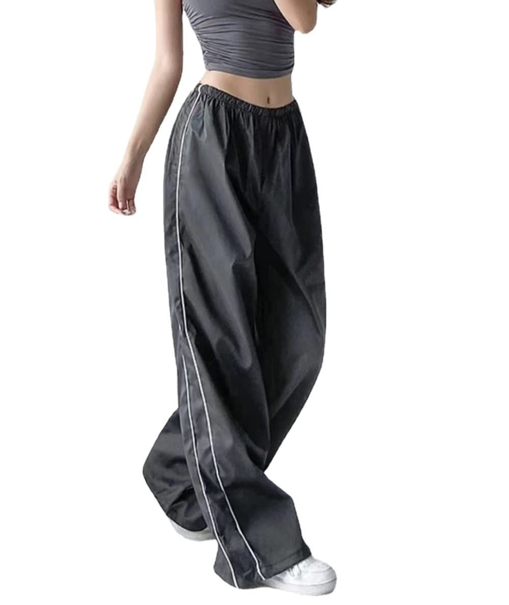Damen Sport-Hose Weites Bein Elastischer Bund Eveloria