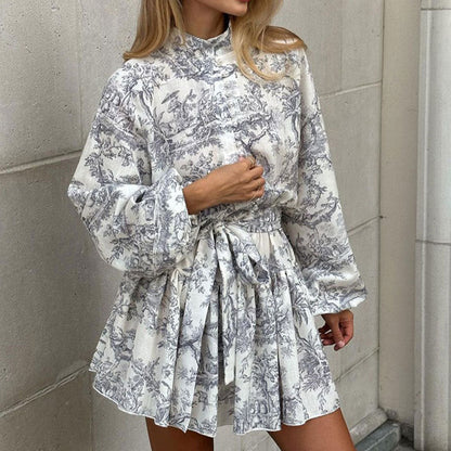 Damen Blumenkleid Eveloria Sommerkleid Baumwolle Blumenmuster