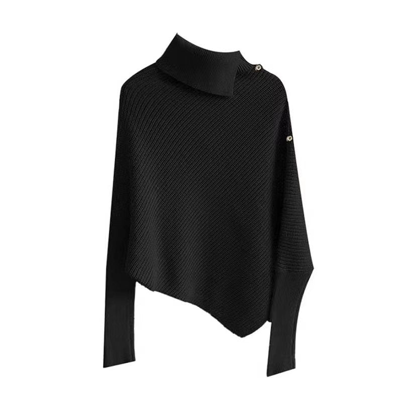 Damen Oversized Pullover Asymmetrischer Saum Eveloria