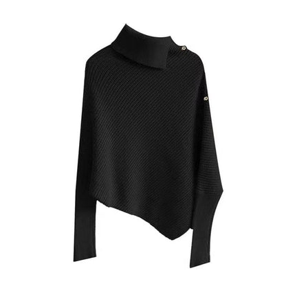 Damen Oversized Pullover Asymmetrischer Saum Eveloria