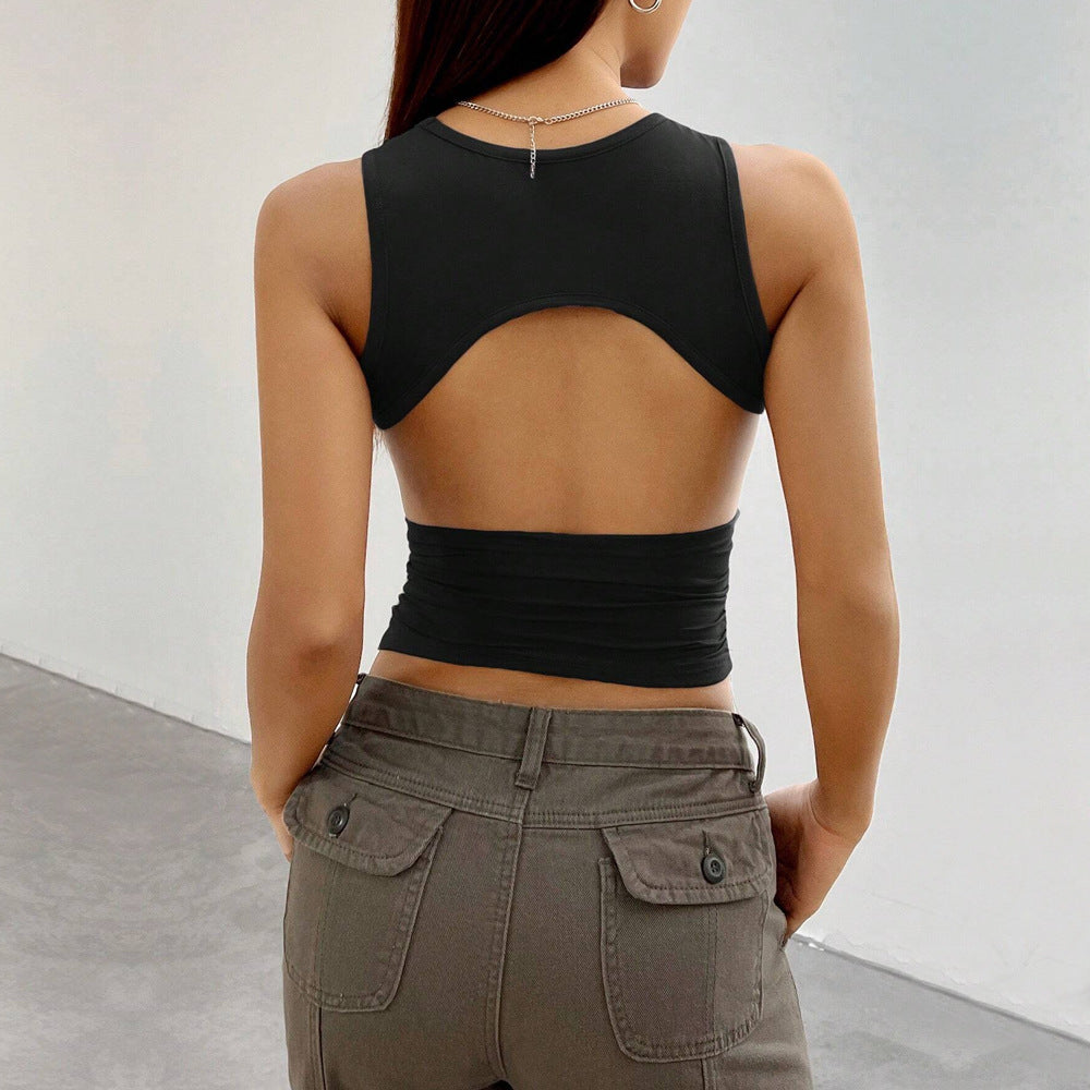 Damen Cropped- mit Raffungselement Seitennaht