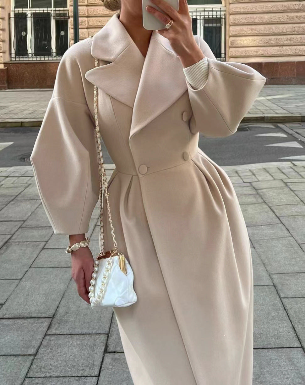Damen Trenchcoat Tailliert Schlitz Eveloria