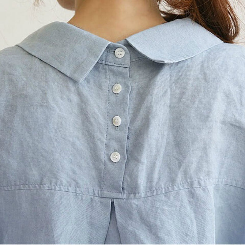 Eveloria Damen Bluse Lässiger Kragen Knopfverschluss Elegantes Design