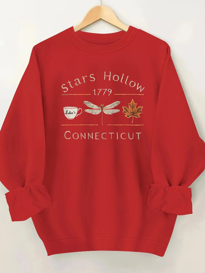 Damen Sweatshirt Stars Hollow Motiv Eveloria Grau