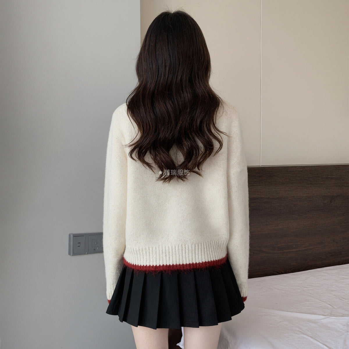 Damen Strickcardigan mit Herzknöpfen Eveloria