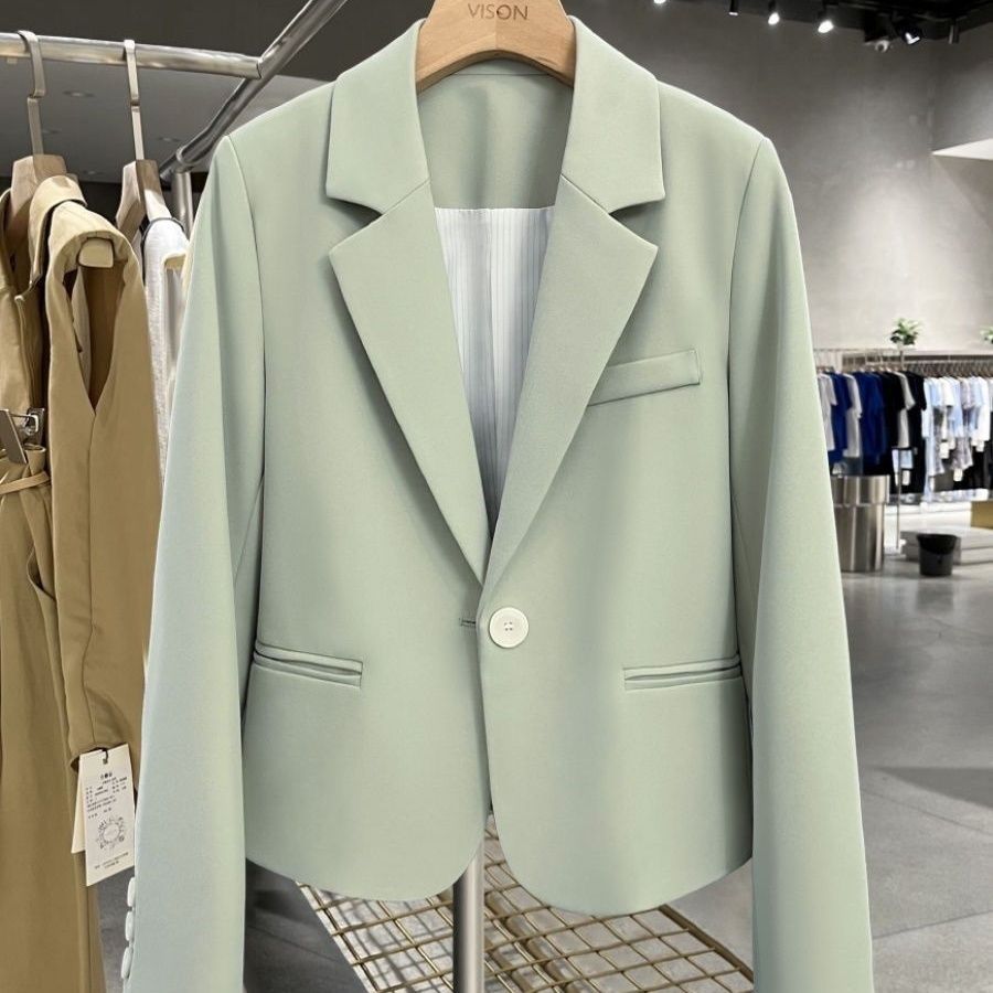 Damen Blazer Tailliert Schmal Revers Eveloria