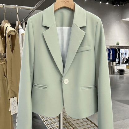 Damen Blazer Tailliert Schmal Revers Eveloria