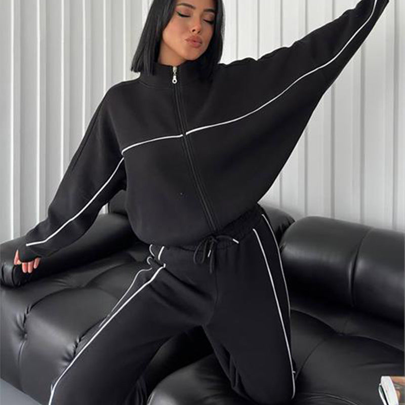 Damen Sportliches Zweiteiler-Set Sweatshirt und Hose Eveloria