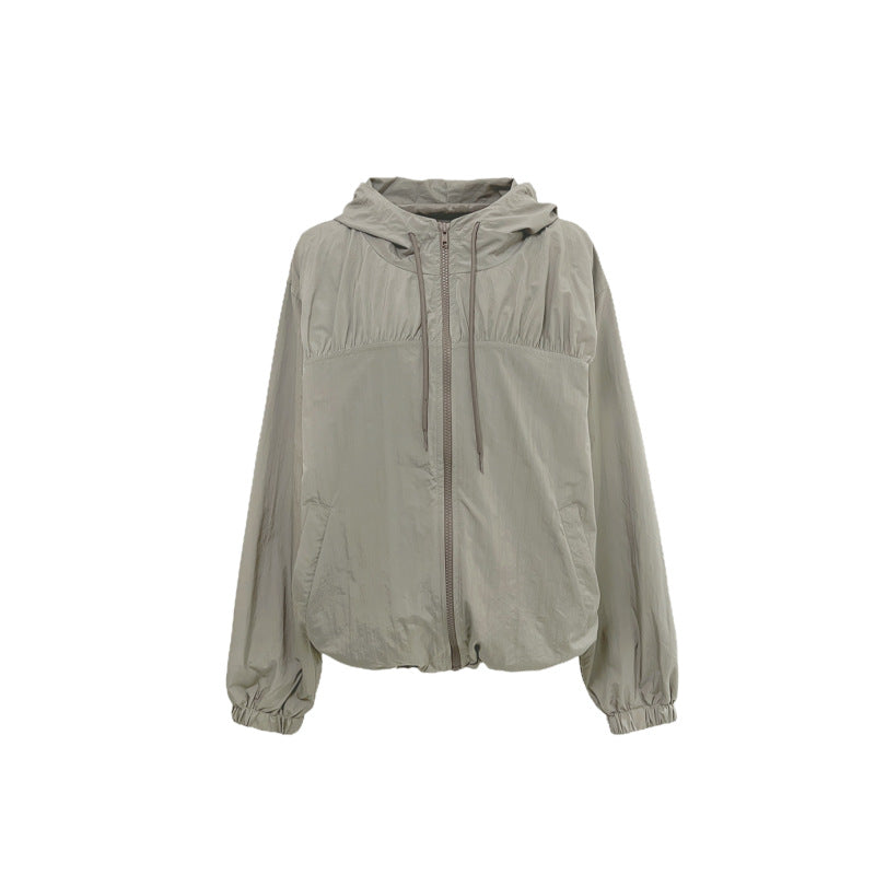 Damen Athletische Übergangsjacke Verstellbarer Kordelzug Eveloria