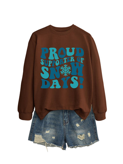 Damen Sweatshirt Kreativer Aufdruck Lässiger Schnitt Grau Eveloria