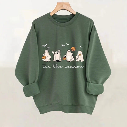 Damen Sweatshirt Halloween-Motiv Lässiger Schnitt Eveloria