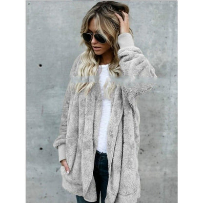 Damen Fleecejacke Weich Innenfutter Taschen Eveloria