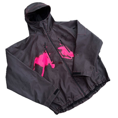 Damen Allwetterjacke Sportlich Grafikdruck
