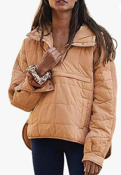 Damen Steppjacke Übergröße mit Kapuze Eveloria