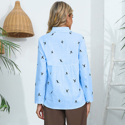 Damen Bluse mit Knotendetail und verspieltem Design