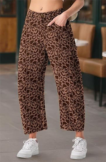 Damen Cordhose Weite Passform mit Seitentaschen Eveloria