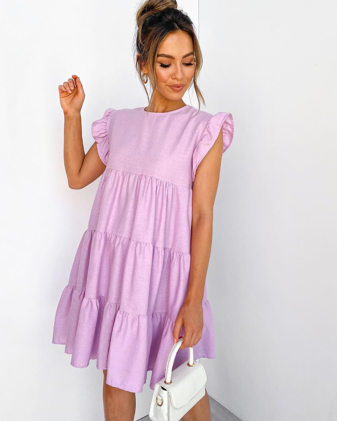Damen Freizeitkleid Eveloria Baumwolle Sommerfarben