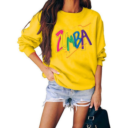 Damen Sweatshirt Modernes Zumba-Design Lässig Eveloria