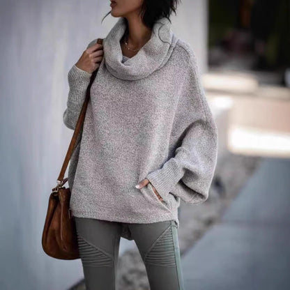 Damen Rollkragenpullover Lässig Weite Ärmel Eveloria - Eveloria