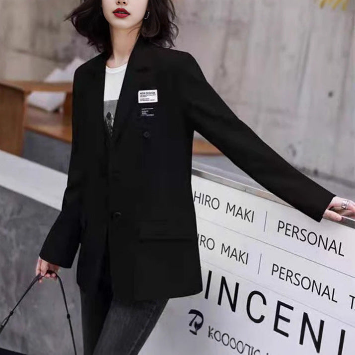 Damen Oversize Blazer Doppelt Belegt Elegant Schwarz Eveloria - Eveloria