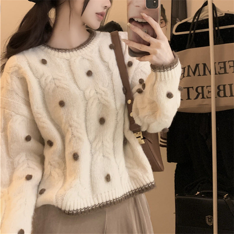 Damen Oversized Pullover Struktur Eveloria