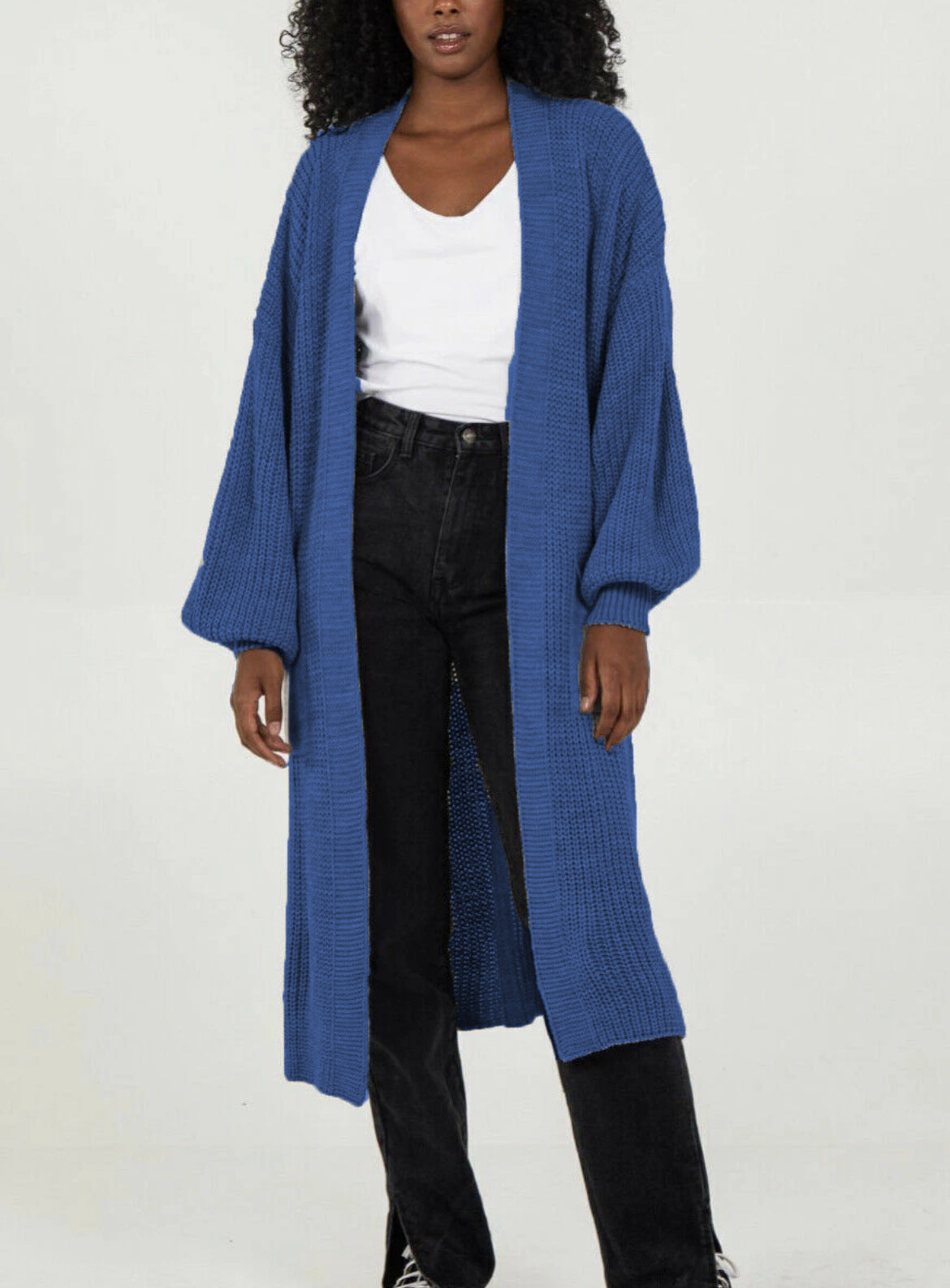Damen Oversized Strickmantel Lässig