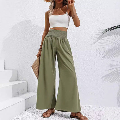 Damen Palazzo-Hose Elastischer Bund Lässiger Schnitt Eveloria