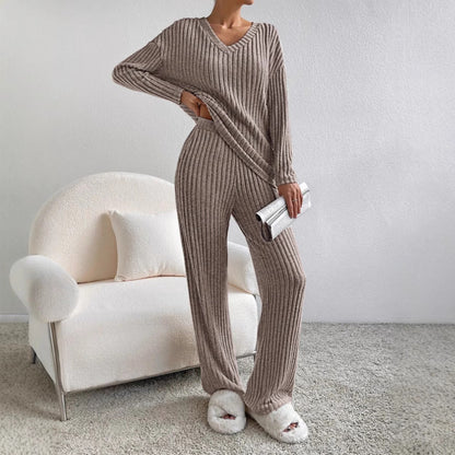 Damen Loungewear-Set Rippenstruktur Eveloria