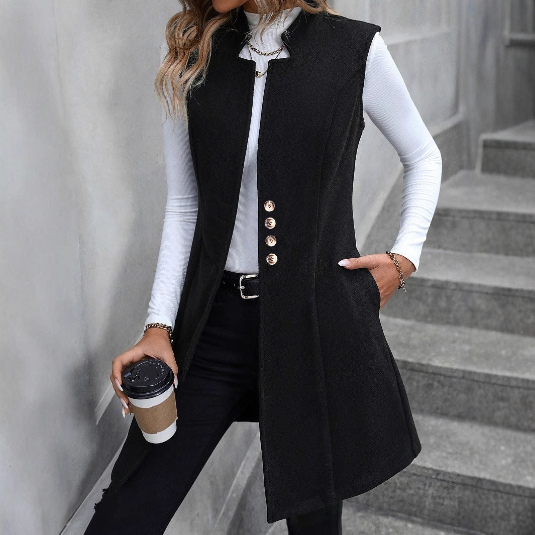 Damen Weste mit Knöpfen Elegantes Design