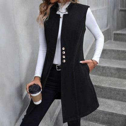 Damen Weste mit Knöpfen Elegantes Design