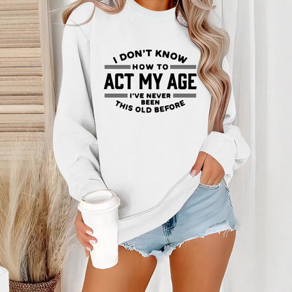 Damen Sweatshirt Lässiger Schnitt Humorvolles Design Grau
