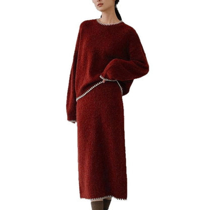 Damen Strickensemble Kuschelig Elegantes Design Eveloria