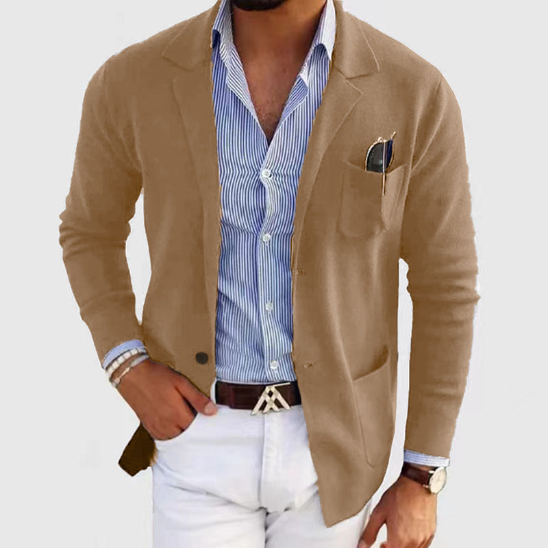 Herren Strickblazer Lässig Bequem Eveloria