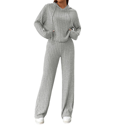 Damen Strick-Set Hoodie und weite Hose Eveloria