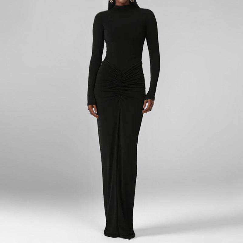 Damen Maxikleid Enganliegend Tiefes Dekolleté Eveloria