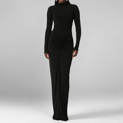 Damen Maxikleid Enganliegend Tiefes Dekolleté Eveloria