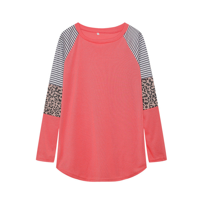Damen Langarmshirt Tiermuster Streifendesign Eveloria