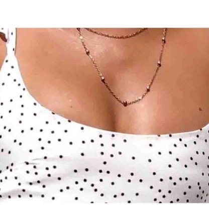 Damen Kleid mit Rüschendetails und Punktemuster