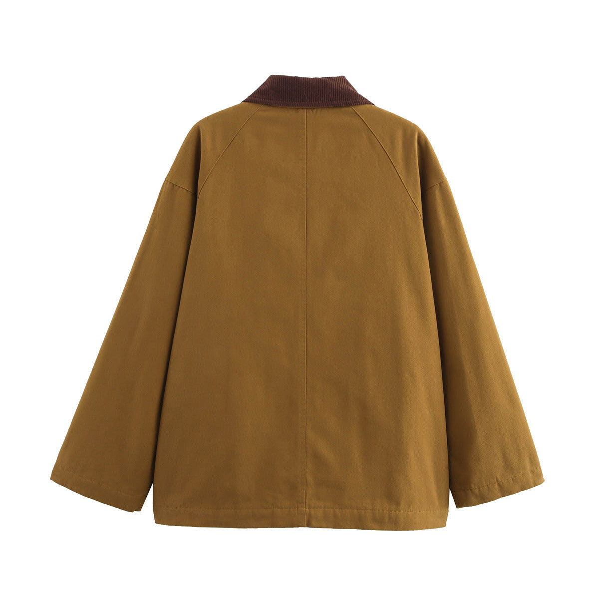 Damen Utility-Jacke Aufgesetzte Taschen Karottenkragen Eveloria