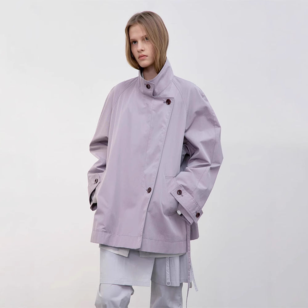 Damen Übergangsjacke Asymmetrischer Schnitt Eveloria - Eveloria