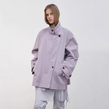 Damen Übergangsjacke Asymmetrischer Schnitt Eveloria - Eveloria