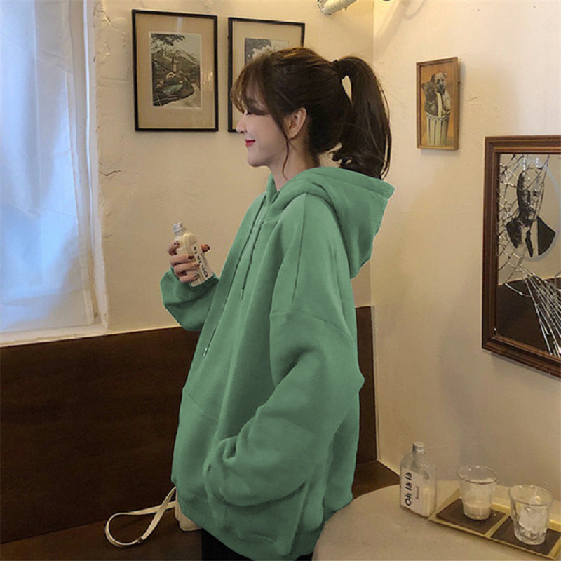 Damen Oversized Hoodie Kuscheliger Stoff Hoher Kragen