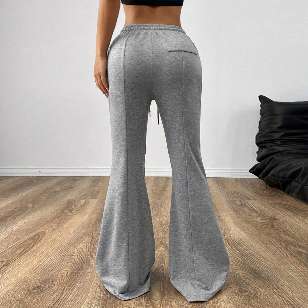 Damen Jogginghose Elastischer Bund Ausgestellt Bein Eveloria
